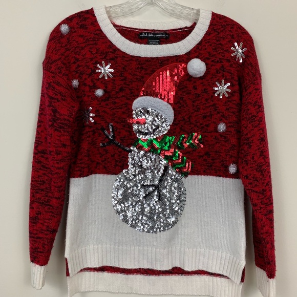 united states sweaters Sweaters - Snowman Sequin Holiday Sweater